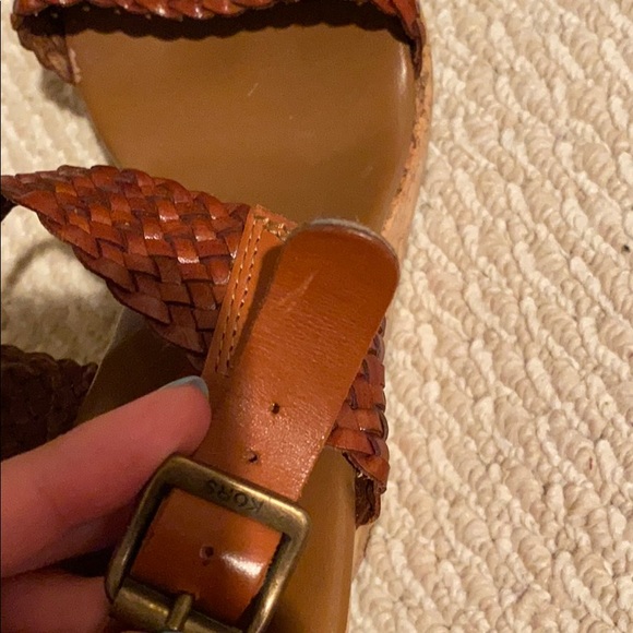 Brown Woven KORS Michael Kors Wedges Size 9 - Picture 3 of 8
